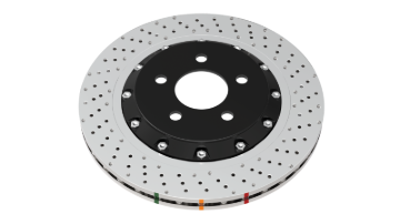 Picture of DBA 09-11 Volkswagen CC VR6 3.6L Front 5000 Series 2-Piece Cross Drilled Wavey Rotor w/Black Hat