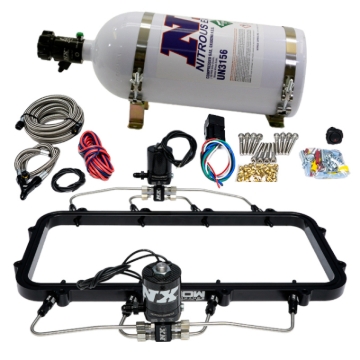 Picture of Nitrous Express Holley Hi-Ram Dry Direct Port Plate Nitrous System w/ 10lbs Bottle