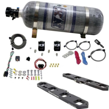 Picture of Nitrous Express Chrysler/Dodge 5.7L/6.1/L6.4L Hemi Direct Port Plate System w/12lb Bottle