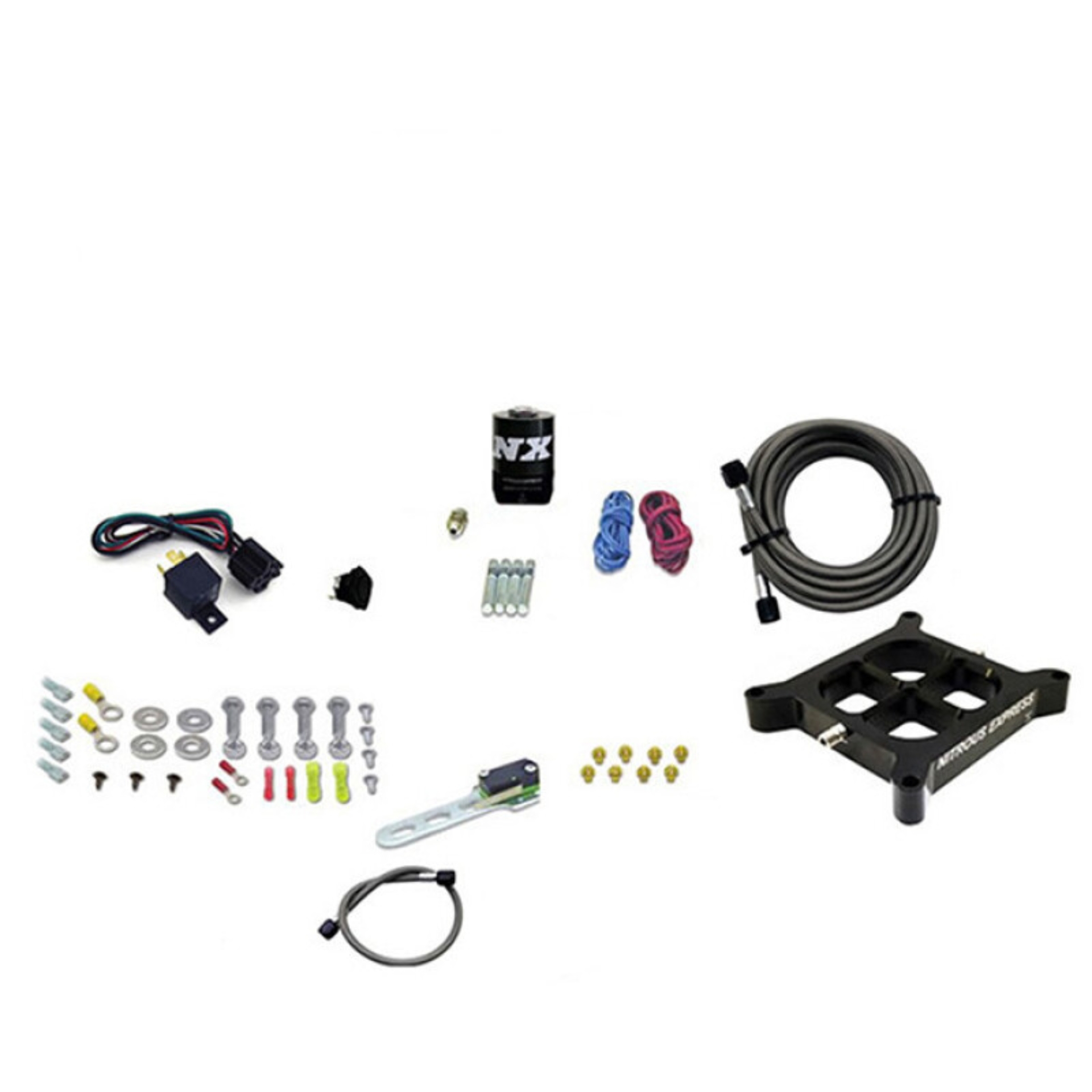 Picture of Nitrous Express Dry Single Entry Billet Crossbar Plate System 100-500hp (4150 Flange) w/o Bottle