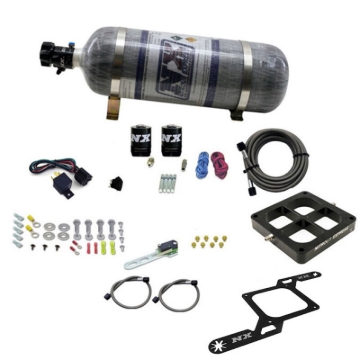 Picture of Nitrous Express Dry Dual Stage Billet Crossbar Plate System 100-1000hp (4500Flange) w/12lb Bottle