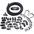 Picture of Snow Performance 10AN Braided Stainless Fuel Line Kit - Black Line