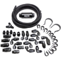 Picture of Snow Performance 8AN Braided Stainless Fuel Line Kit - Black Line