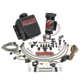 Picture of Snow Performance Stage 1 Water Injection Stainless Steel Braided Line Quad Nozzle Kit