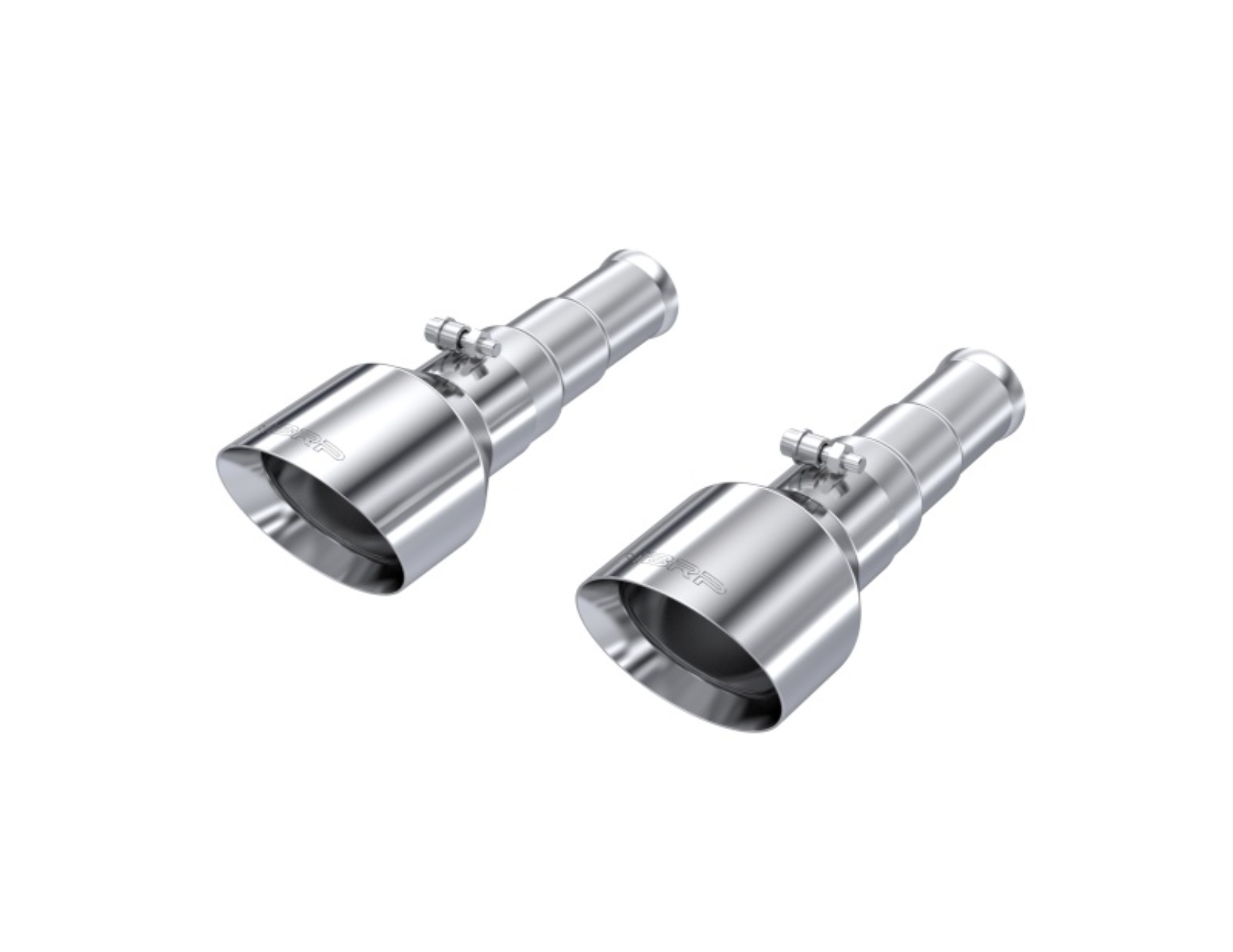 Picture of MBRP 19-24 Ram 1500 5.7L Hemi 3in Inlet 5in OD Dual Wall Angle Cut T304 SS Exhaust Tips - Pairs