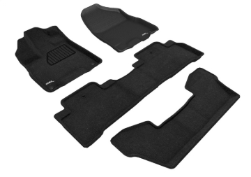 Picture of 3D MAXpider 17-20 Acura MDX 6-Seat Elegant Black R1 R2 R3
