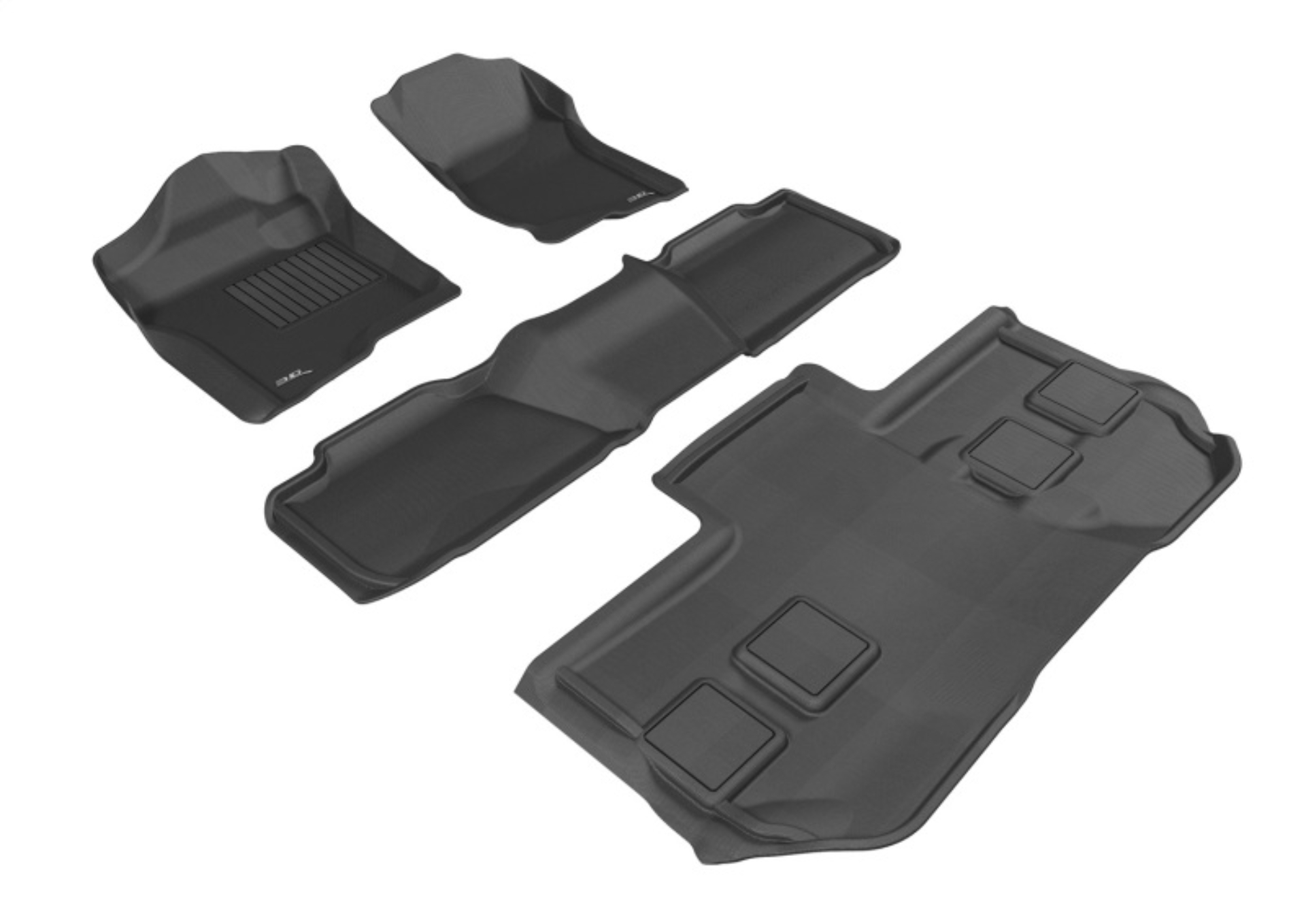 Picture of 3D MAXpider 11-14 GMC Yukon Xl With Bucket 2Nd Row Kagu Black R1 R2 R3