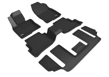 Picture of 3D MAXpider 20-23 Mazda Cx-9 6-Seat With R2 Console Kagu Black R1 R2 R3