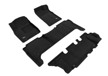 Picture of 3D MAXpider 17-18 Nissan Armada With Bench 2nd Row Elegant Black R1 R2 R3
