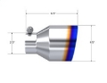 Picture of MBRP Universal Burnt SS Tip 2.5in ID / 4.5in OD Out / 6.5in Length Angle Cut Single Wall