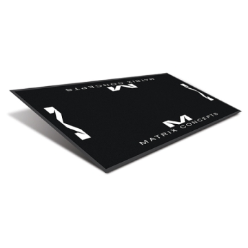 Picture of Matrix Concepts M40 Carpeted 3.5 Foot X 7 Foot Mat - Black/White