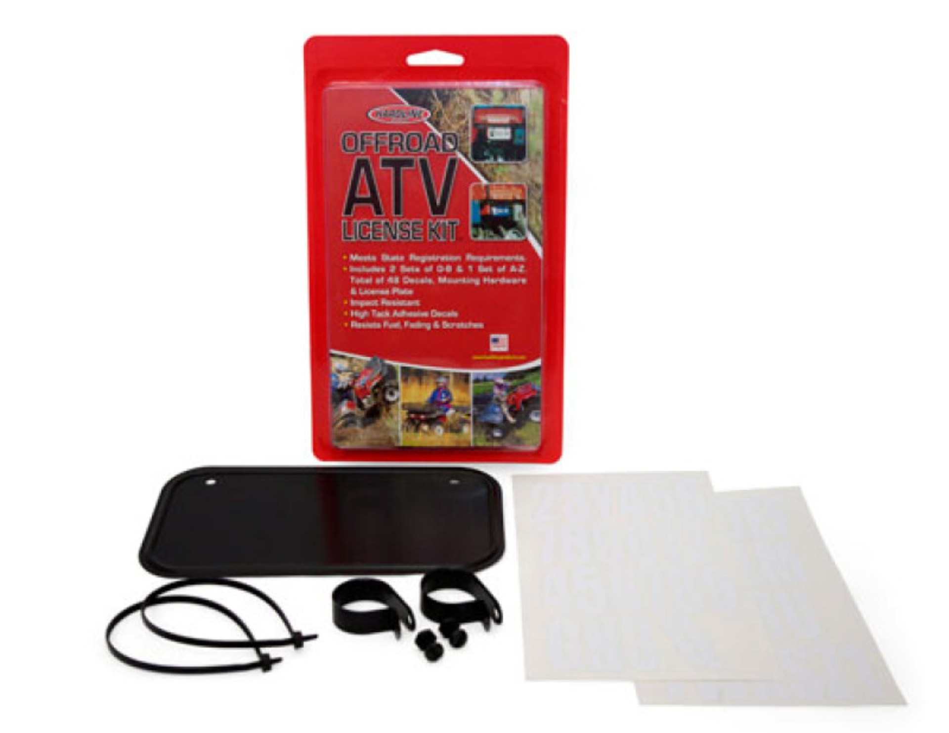 Picture of Hardline ATV License Plate Aluminum Black