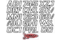 Picture of Hardline Boat Lettering Registration Kit 3 in. - 700 Transparent Clear/Black