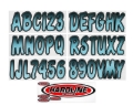 Picture of Hardline Boat Lettering Registration Kit 3 in. - 200 BabyBlue/Black