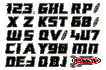 Picture of Hardline Boat Lettering Registration Installation Kit 3 in. - 900 Black