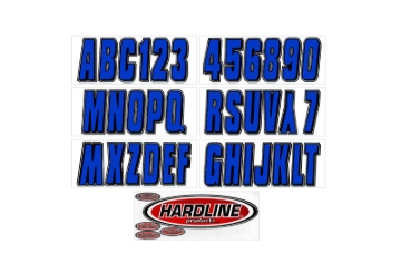 Picture of Hardline Boat Lettering Registration Kit 3 in. - 320 Blue/Black