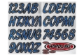Picture of Hardline Boat Lettering Registration Kit 3 in. - 400 Blue/Black