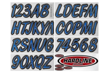 Picture of Hardline Boat Lettering Registration Kit 3 in. - 400 Blue/Black