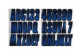 Picture of Hardline Boat Lettering Registration Kit 3 in. - 300 Blue/Black