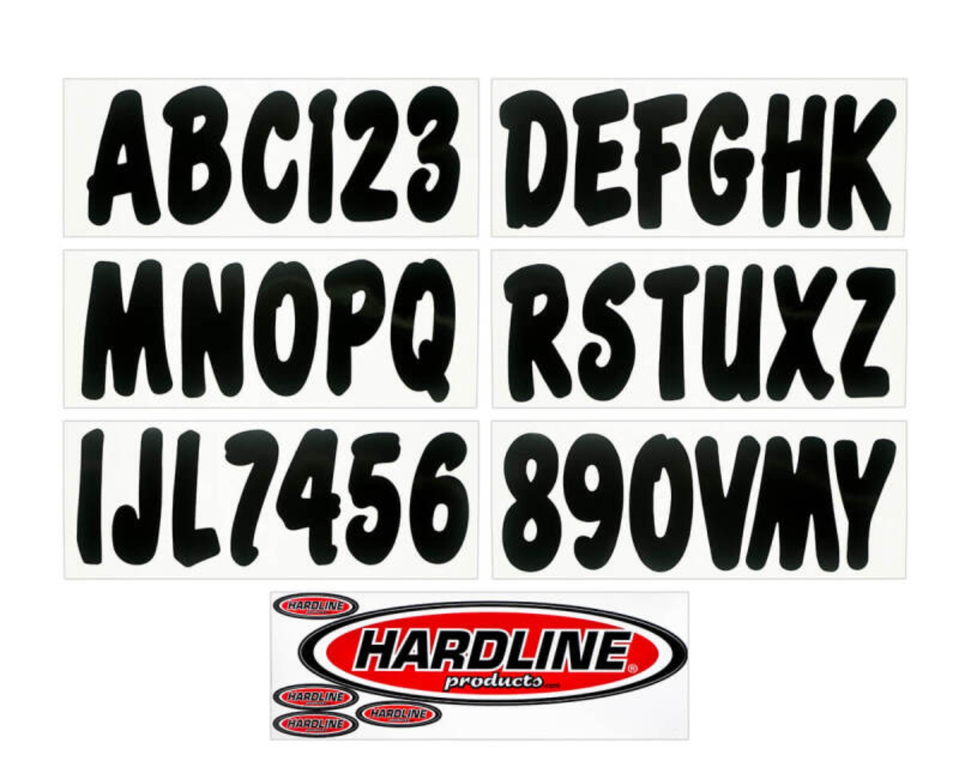 Picture of Hardline Boat Lettering Registration Kit 3 in. - 200 Black Solid