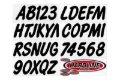 Picture of Hardline Boat Lettering Registration Kit 3 in. - 400 Black Solid