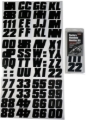 Picture of Hardline Snowmobile Lettering Registration Kit 2 in. - 500 Solid Black/