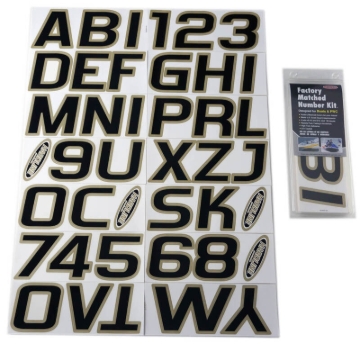 Picture of Hardline Boat Lettering Registration Kit 3 in. - 700 Black/Beige