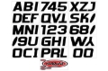 Picture of Hardline Boat Lettering Registration Kit 3 in. - 700 Solid Black
