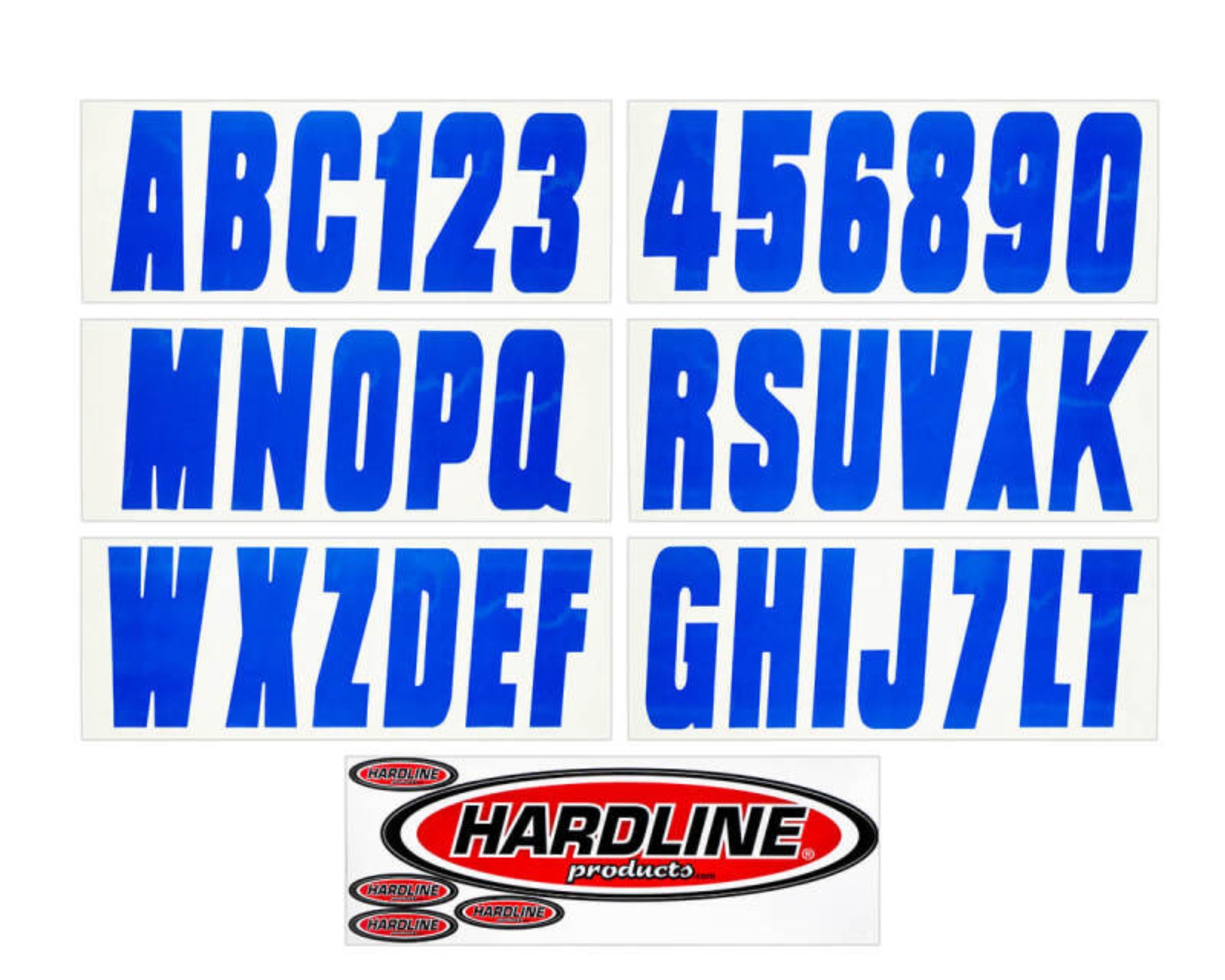 Picture of Hardline Boat Lettering Registration Kit 3 in. - 350 Blue Solid