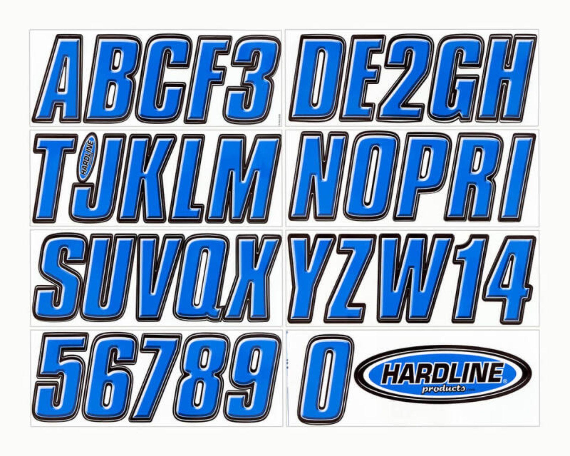 Picture of Hardline Boat Lettering Registration Kit 3 in. - 400 Blue Solid