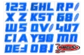 Picture of Hardline Boat Lettering Registration Installation Kit 3 in. - 900 Blue
