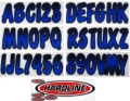 Picture of Hardline Boat Lettering Registration Kit 3 in. - 200 Blue Metallic/Black