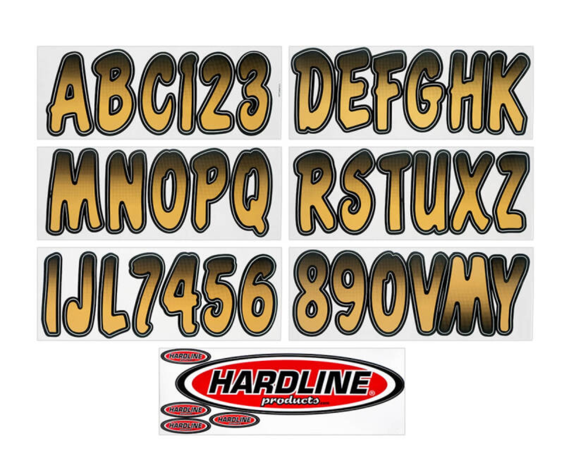 Picture of Hardline Boat Lettering Registration Kit 3 in. - 200 Beige/Black