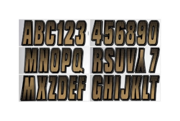 Picture of Hardline Boat Lettering Registration Kit 3 in. - 300 Beige/Black