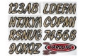 Picture of Hardline Boat Lettering Registration Kit 3 in. - 400 Brown/Black