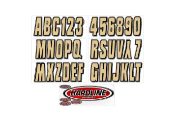 Picture of Hardline Boat Lettering Registration Kit 3 in. - 320 Beige/Black