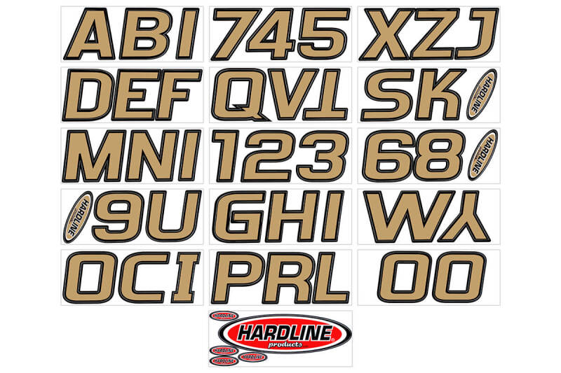 Picture of Hardline HRL Registration Letters Stickers/Decals/Banners - BRBLK700