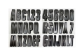 Picture of Hardline Boat Lettering Registration Kit 3 in. - 300 Chrome/Black