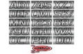 Picture of Hardline Boat Lettering Registration Kit 3 in. - 700 Chrome/Black