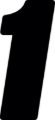 Picture of Hardline Dirt Digits 3pk 4 in. - High Gloss Number 1 - Black