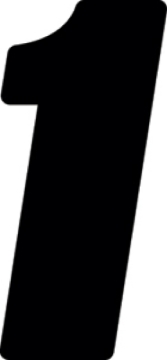 Picture of Hardline Dirt Digits 3pk 4 in. - High Gloss Number 1 - Black