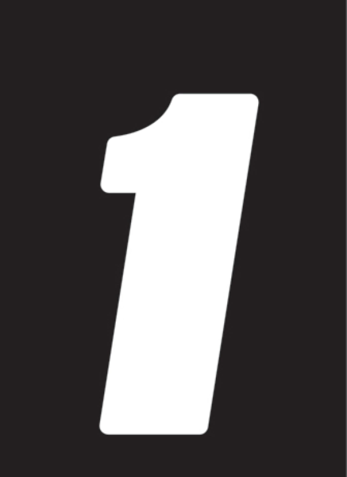 Picture of Hardline Dirt Digits 3pk 4 in. - High Gloss Number 1 - White