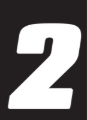 Picture of Hardline Dirt Digits 3pk 4 in. - High Gloss Number 2 - White