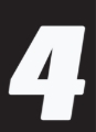 Picture of Hardline Dirt Digits 3pk 4 in. - High Gloss Number 4 - White