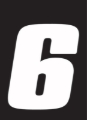 Picture of Hardline Dirt Digits 3pk 4 in. - High Gloss Number 6 - White