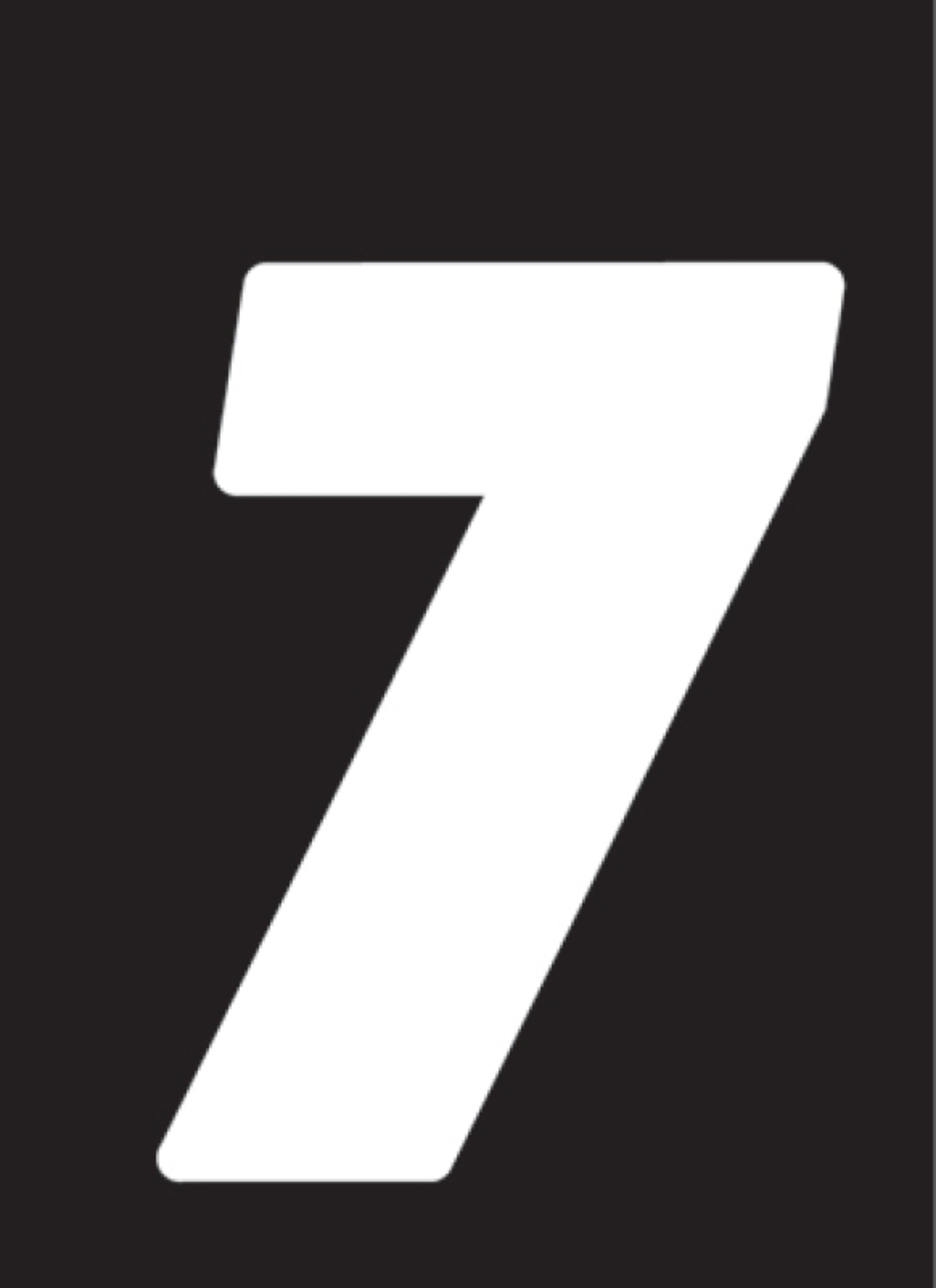 Picture of Hardline Dirt Digits 3pk 4 in. - High Gloss Number 7 - White