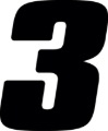 Picture of Hardline Dirt Digits 3pk 5.5 in. - High Gloss Number 3 - Black