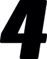 Picture of Hardline Dirt Digits 3pk 5.5 in. - High Gloss Number 4 - Black