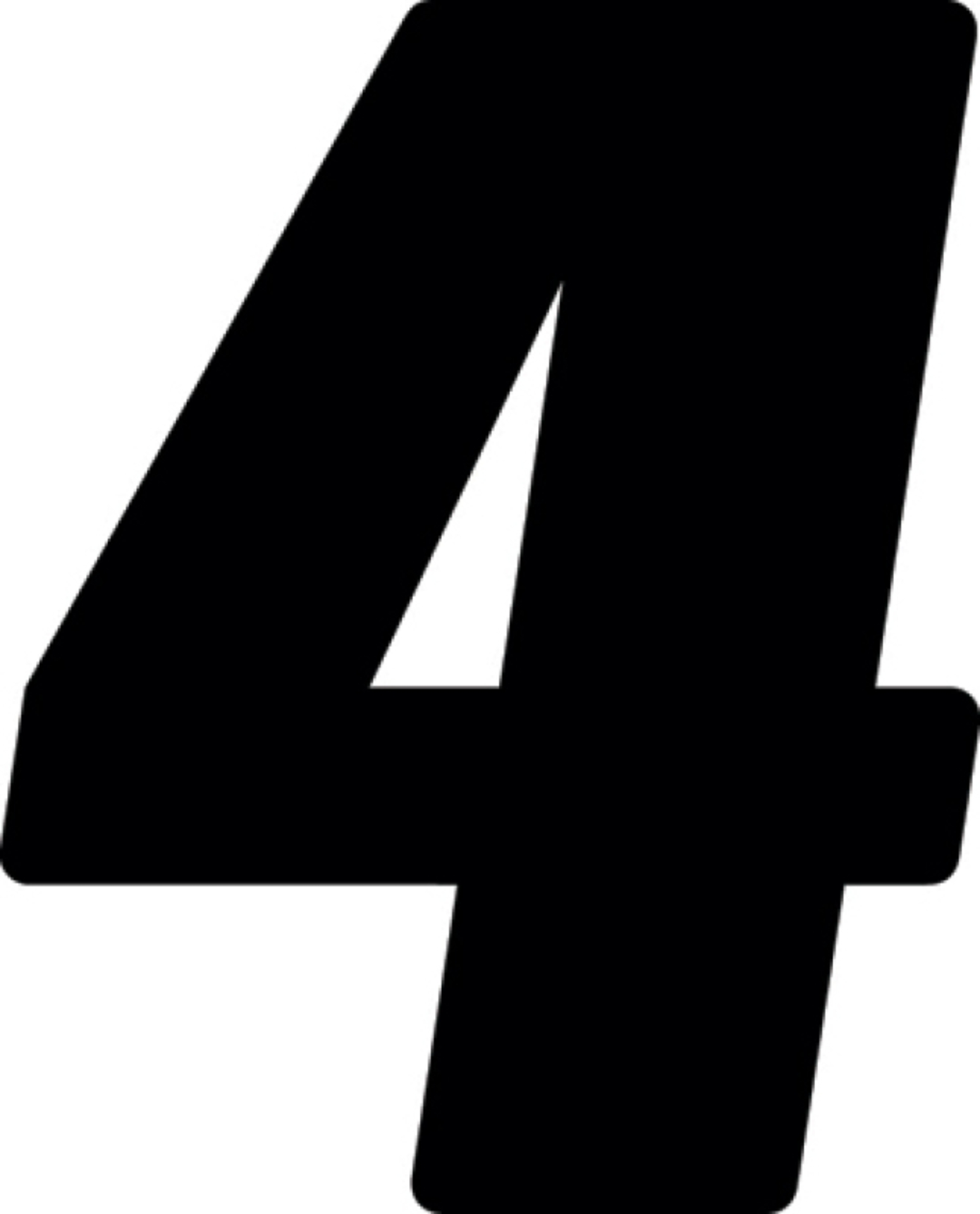 Picture of Hardline Dirt Digits 3pk 5.5 in. - High Gloss Number 4 - Black