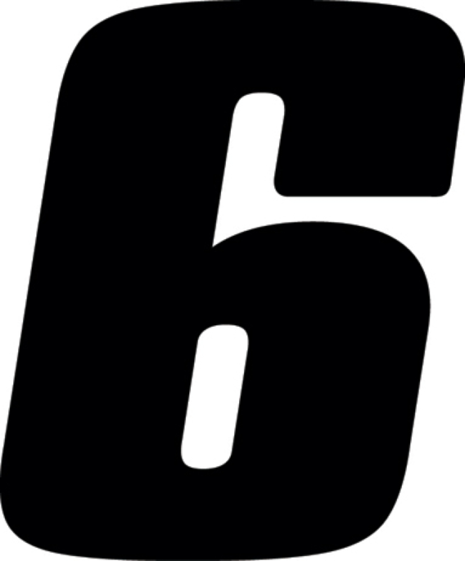 Picture of Hardline Dirt Digits 3pk 5.5 in. - High Gloss Number 6 - Black
